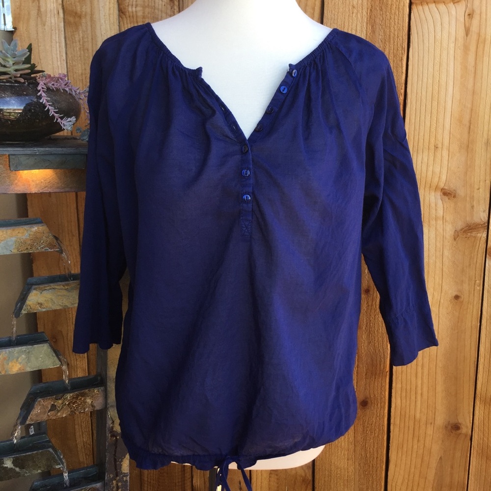Norma Kamali Tie Waist V Neck Top